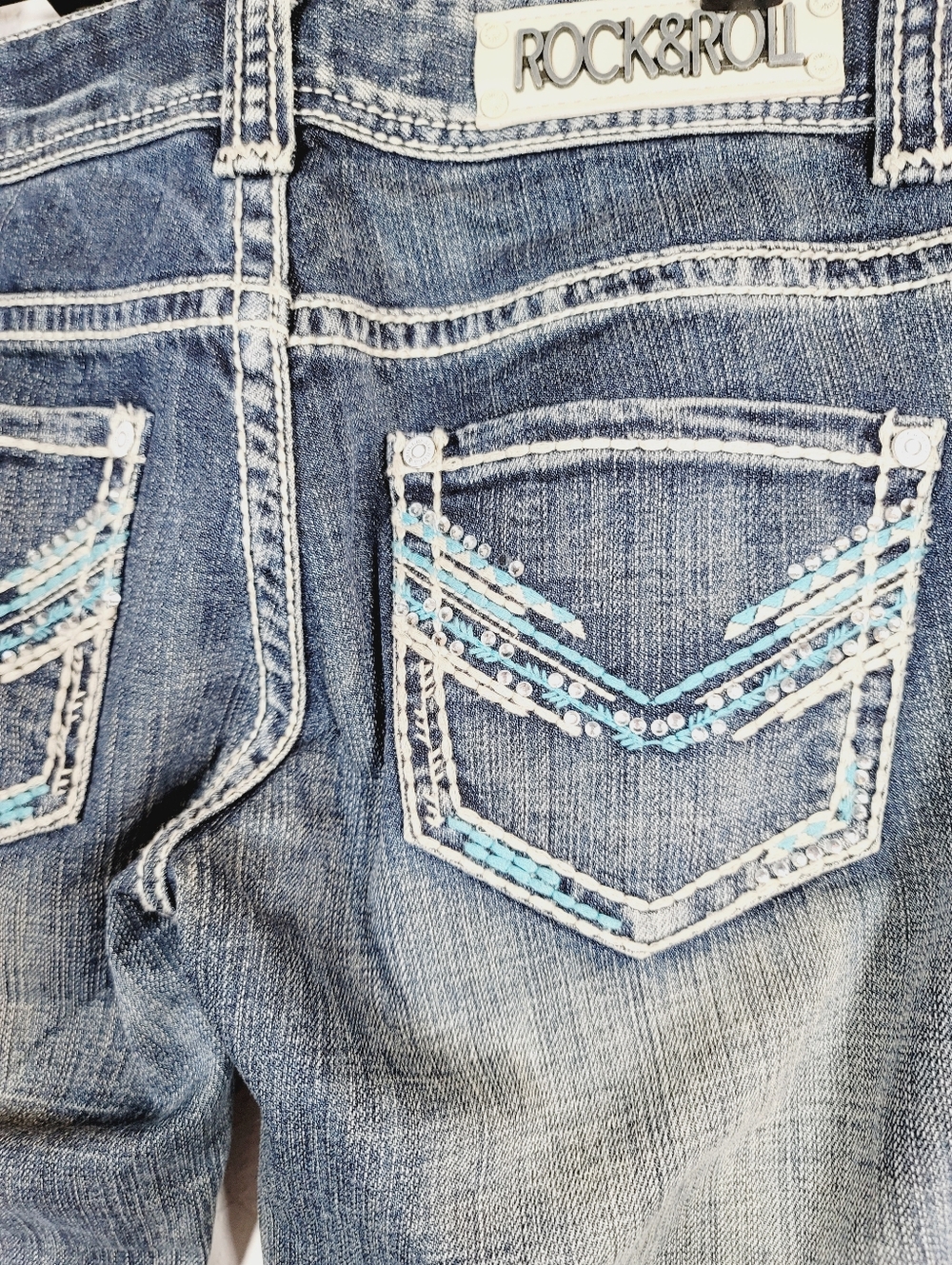 Rock & Roll Original Low Rise Bootcut Jeams, Size 27 - Picture 4 of 6